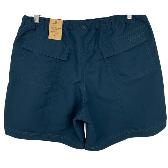 Quiksilver Zero Waist Amphibian Elastic Shorts XL Extra Large Blue Pocket New - Picture 5 of 9